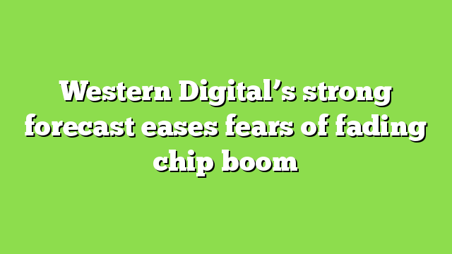 Western Digital’s strong forecast eases fears of fading chip boom